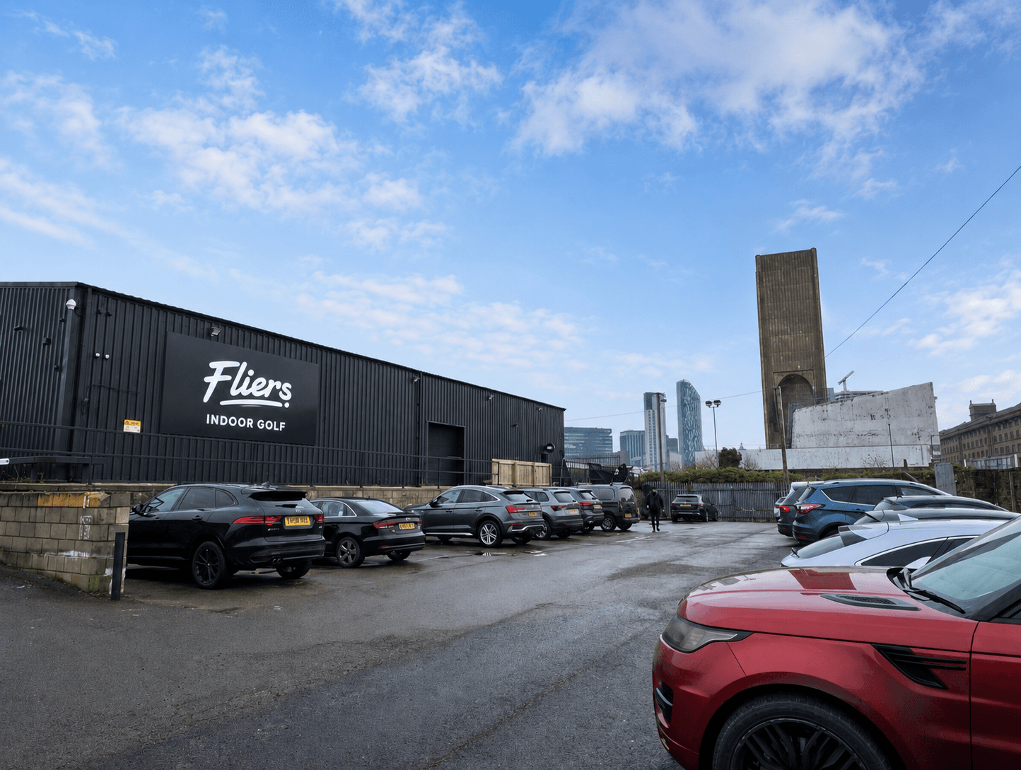 Free, secure parking at Fliers Indoor Golf, Liverpool